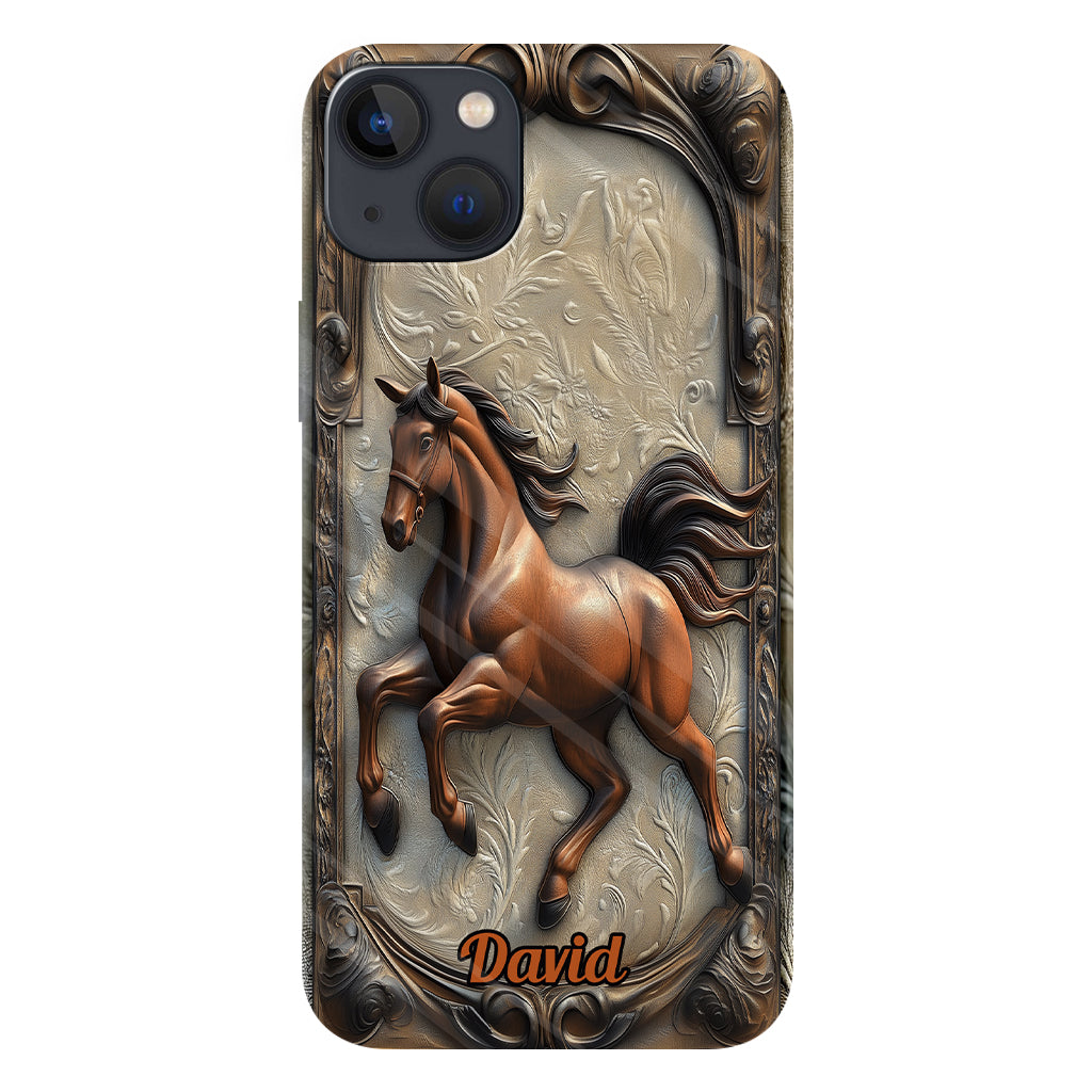 Coque de téléphone personnalisée Love Horse avec motif cheval intégral