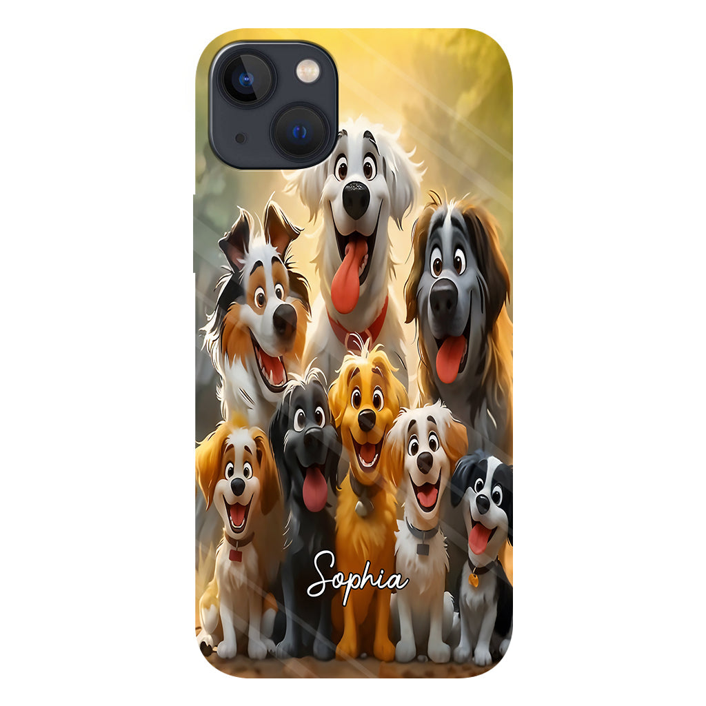 Juste une fille qui aime les chiens - Coque de téléphone personnalisée avec impression intégrale de chien