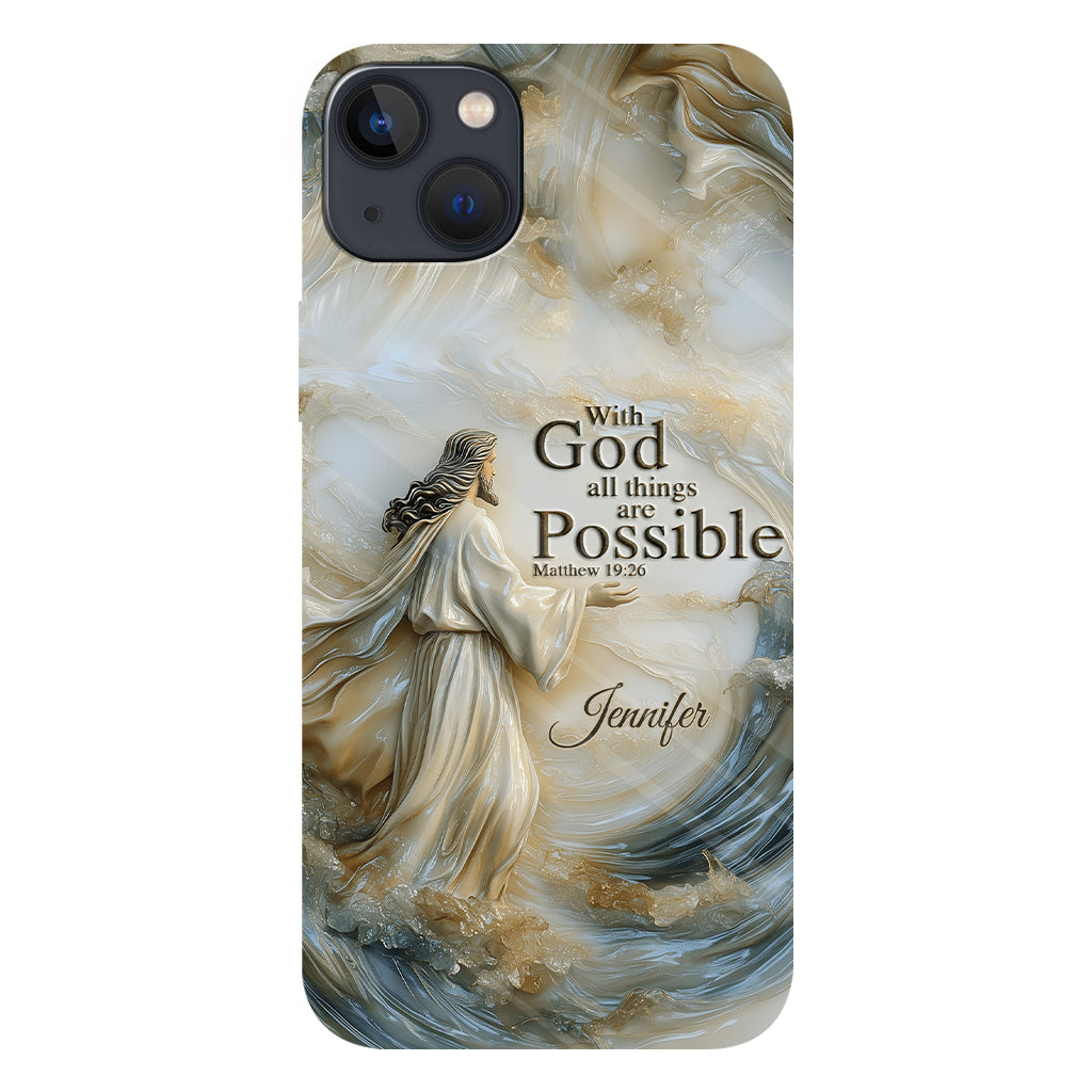 With God - Personalized Christian Full Print Phone Case