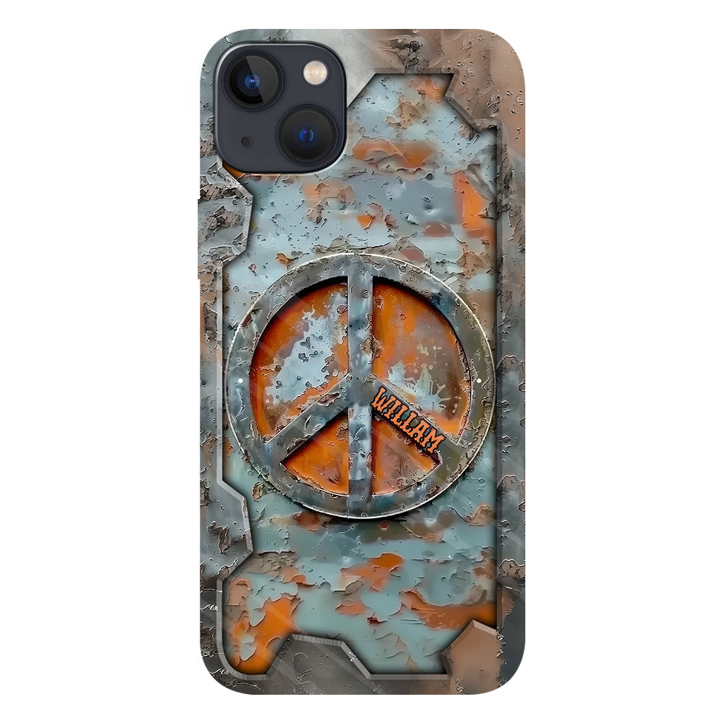 Love Peace - Personalized Hippie Full Print Phone Case