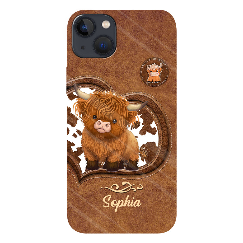 Cute Highland Cow - Personalized Highland Cow Full Print Phone Case