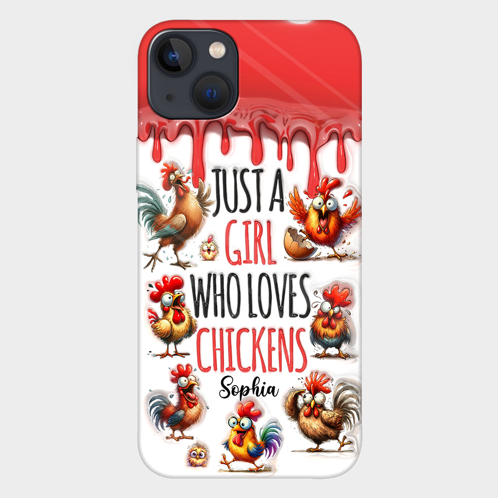 Just A Girl Who Loves Chicken - Personalized Chicken Full Print Phone Case