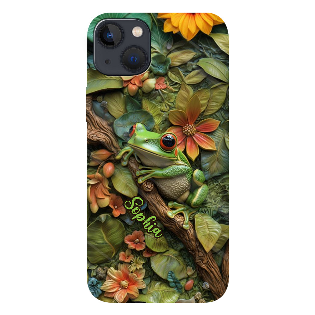 Adorable Grenouille - Coque de téléphone personnalisée avec imprimé grenouille