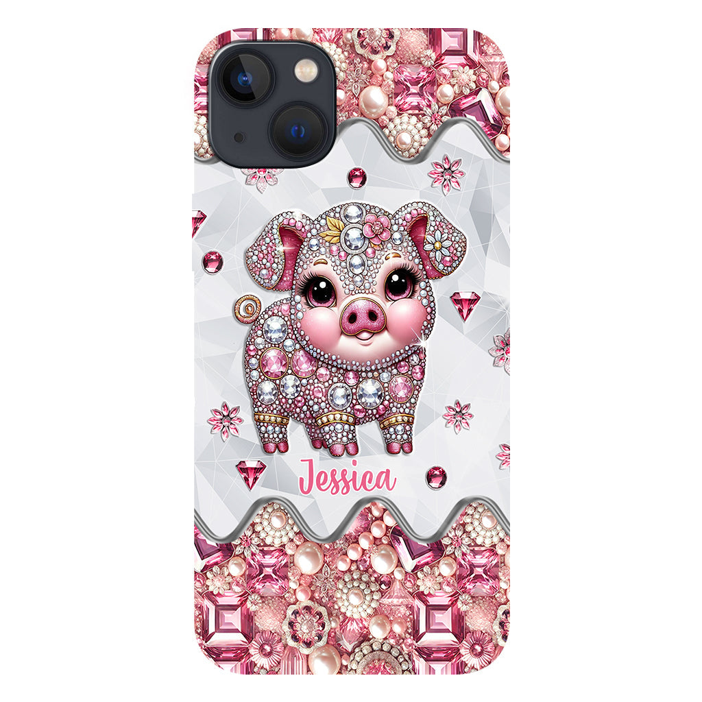 Coque de téléphone personnalisée pour amoureux des cochons - Mignon Cochon - Impression intégrale