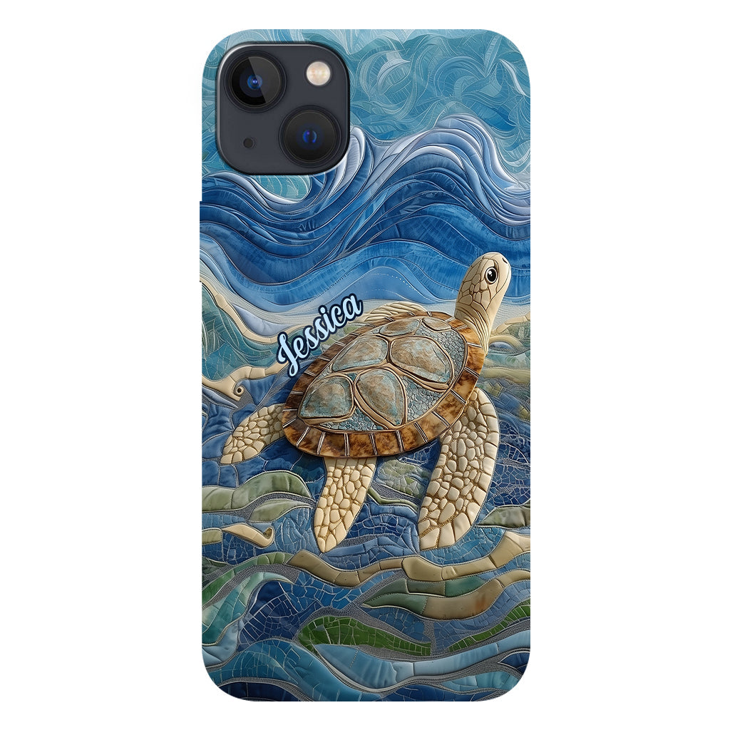 Coque de téléphone personnalisée avec motif tortue pour les amoureux des tortues