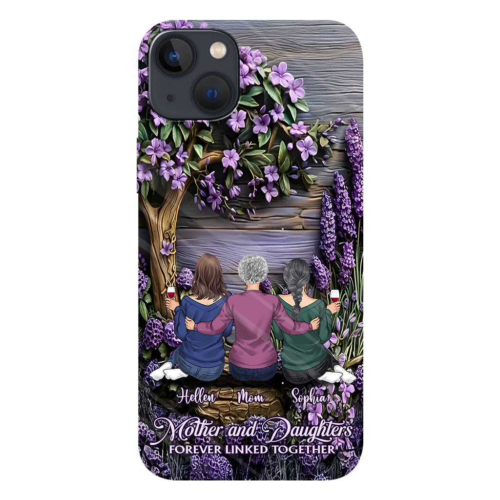 Mother And Daughters Forever Linked Together - Personalized Mother Full Print Phone Case