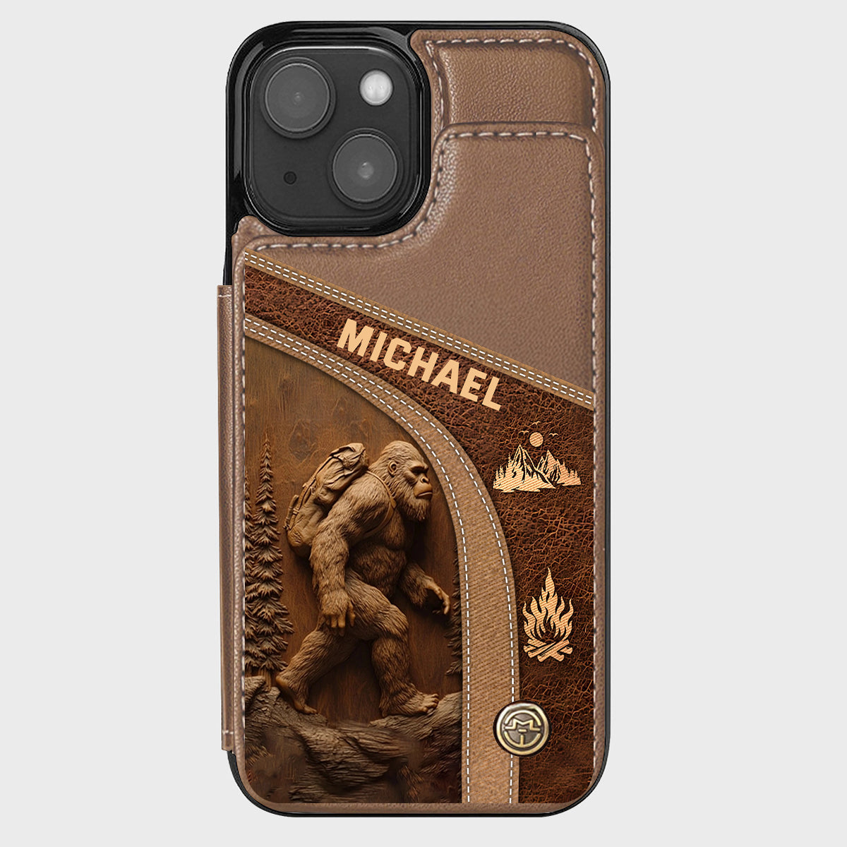 Étui portefeuille de randonnée personnalisé Sasquatch