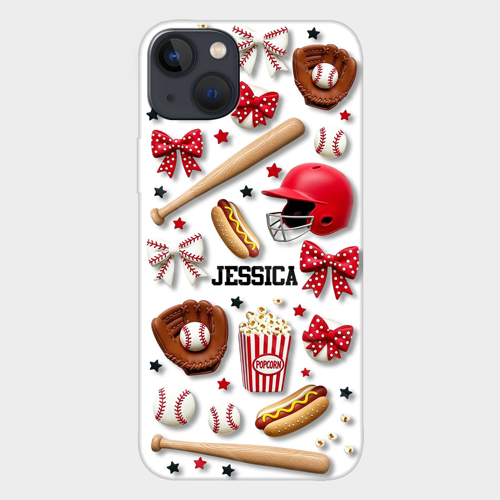 Love Baseball - Personalized Baseball Full Print Phone Case
