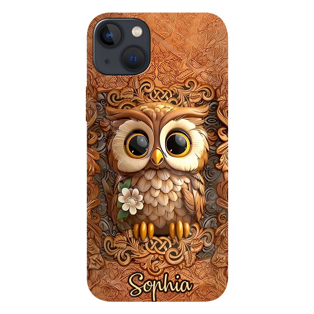 Magnifique hibou - Coque de téléphone personnalisée avec motif hibou intégral