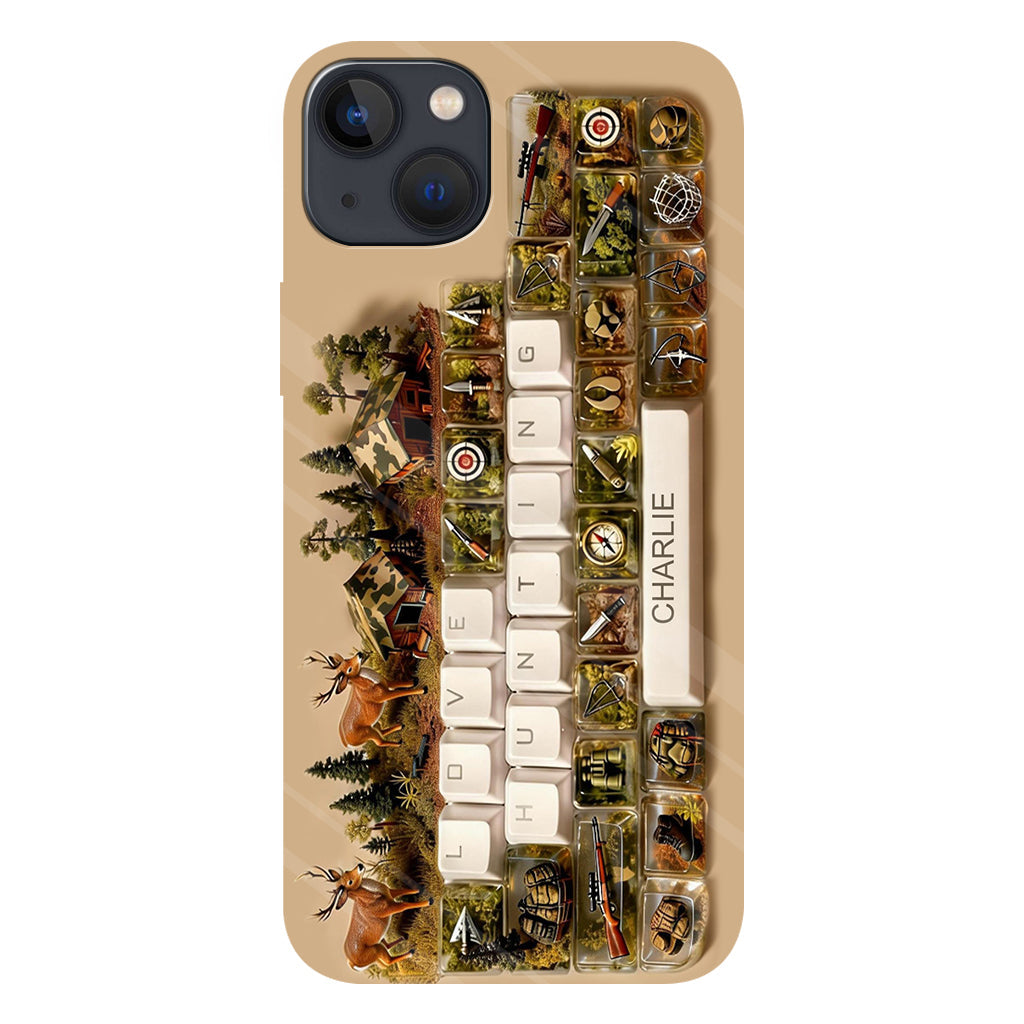 Cadeau Chasse - Coque de téléphone personnalisée avec motif chasse intégral