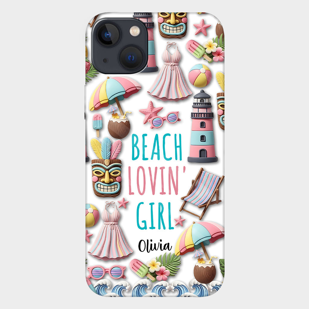 Beach Lovin' Girl - Personalized Sea Lover Full Print Phone Case