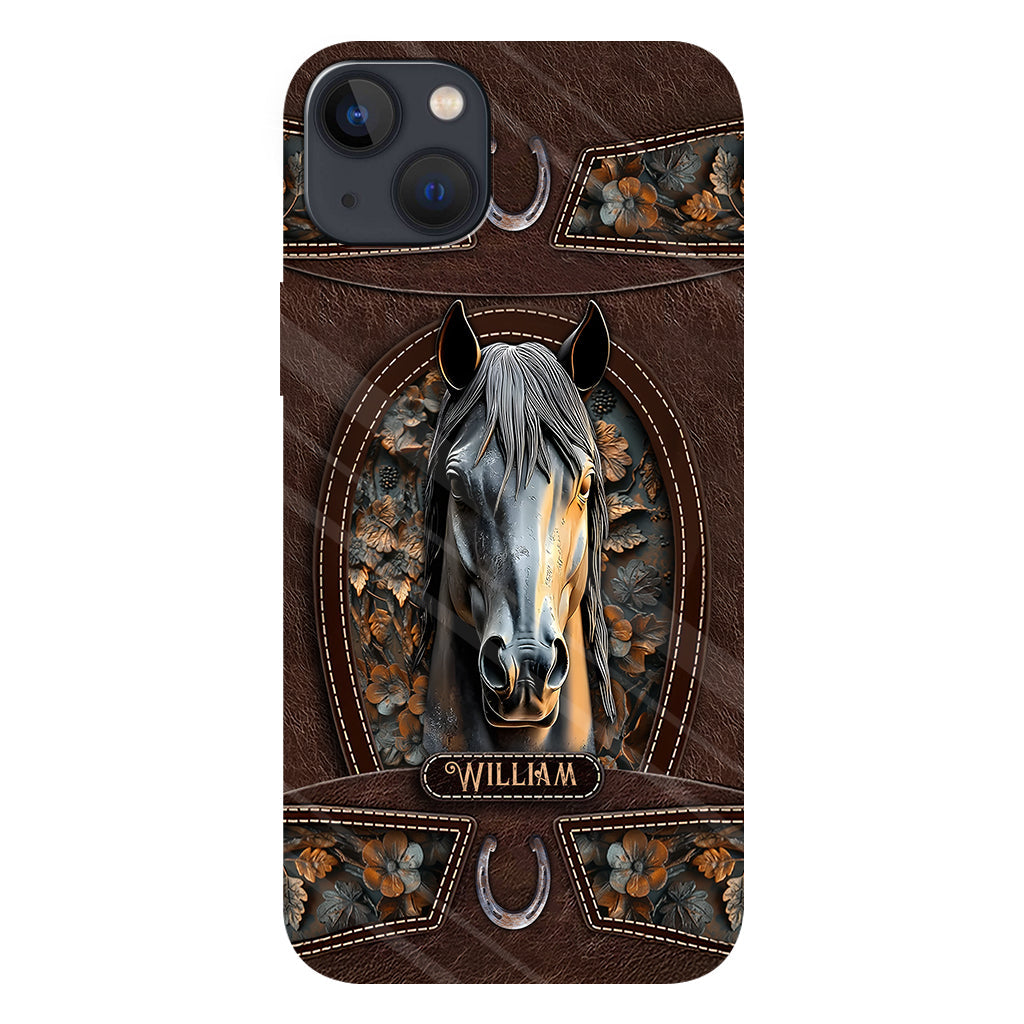 Love Horse - Personalized Horse Full Print Phone Case