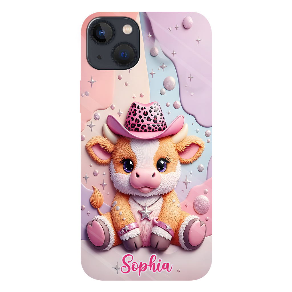 Adorable vache des Highlands - Coque de téléphone personnalisée avec imprimé intégral vache des Highlands