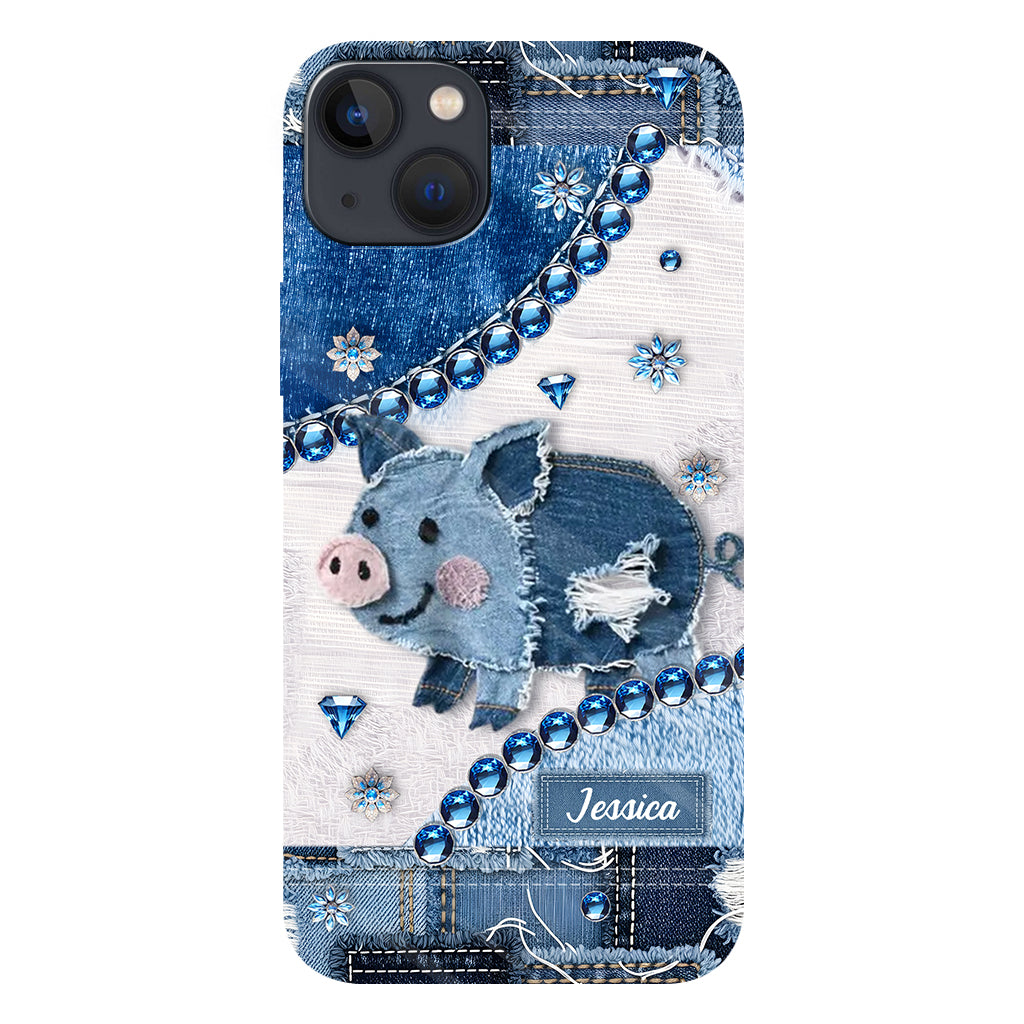 Coque de téléphone personnalisée pour amoureux des cochons - Cochon mignon - Impression intégrale