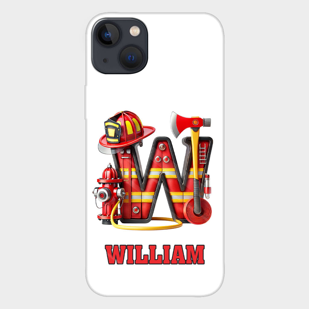 Alphabet Firefighter - Personalized Firefighter Full Print Phone Case