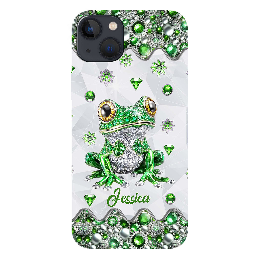 Une fille qui adore les grenouilles - Coque de téléphone personnalisée avec motif grenouille