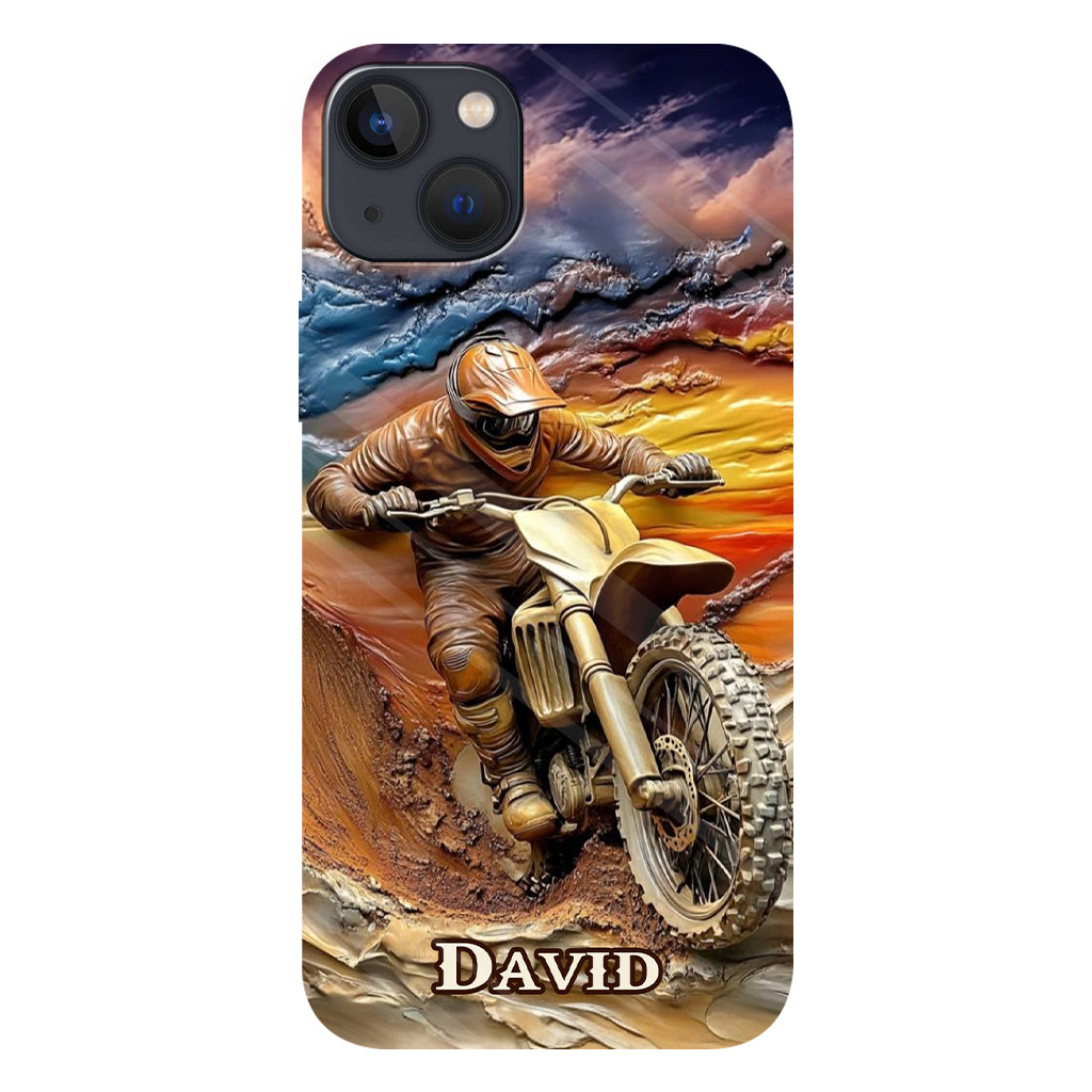 Born To Ride - Personalized Dirt Bike Full Print Phone Case