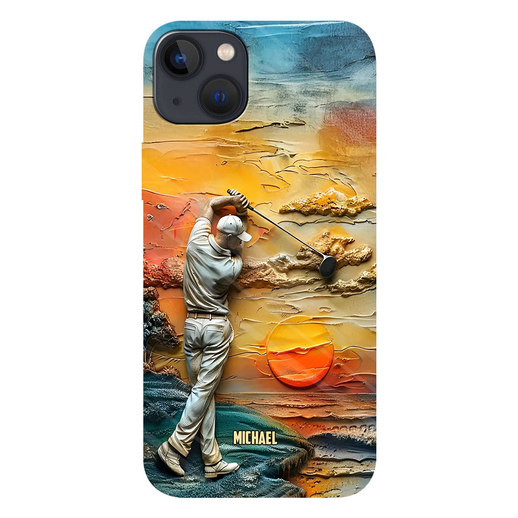 Le golf, c'est ma vie - Coque de téléphone personnalisée avec impression intégrale sur le thème du golf