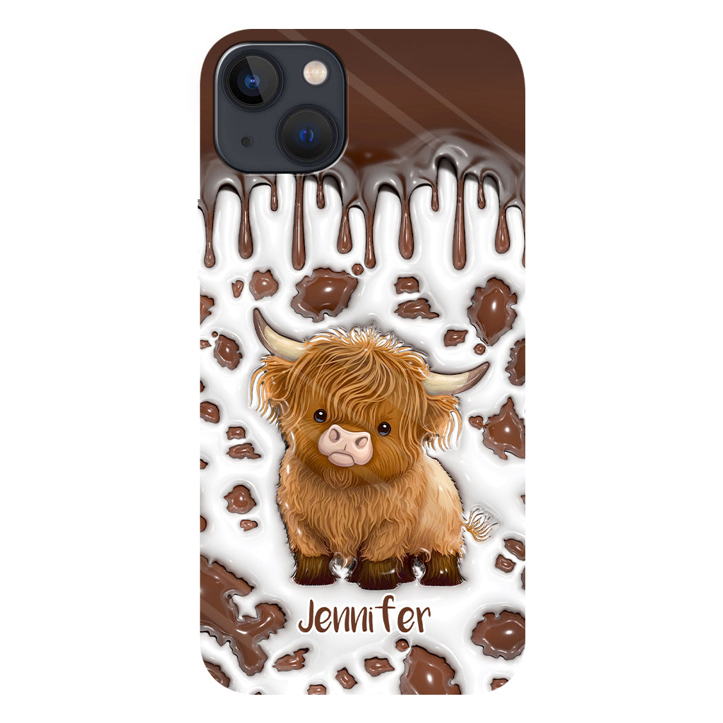 Juste une fille qui aime les vaches des Highlands - Coque de téléphone personnalisée avec impression intégrale
