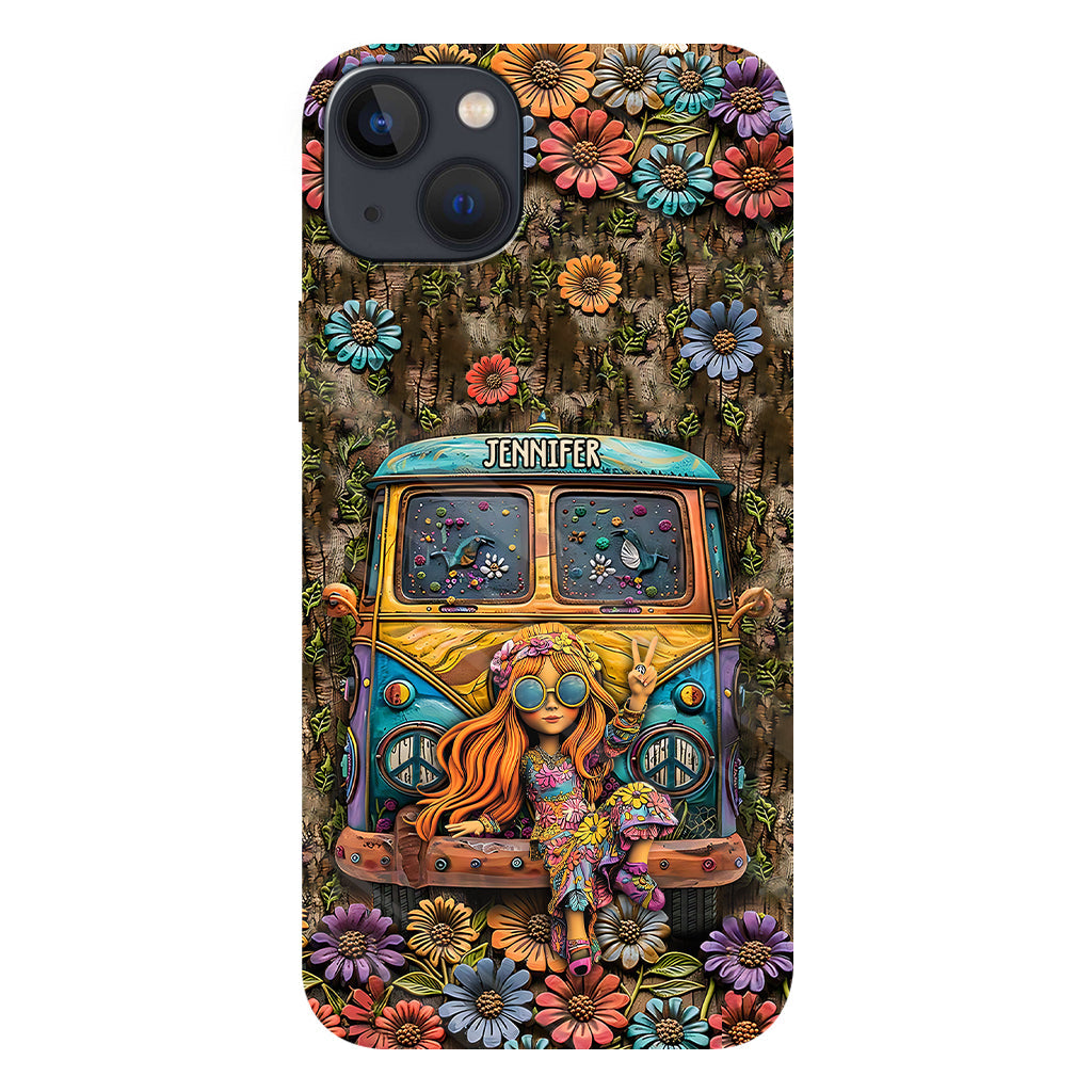 Coque de téléphone personnalisée Cute Caravan - Hippie avec imprimé intégral