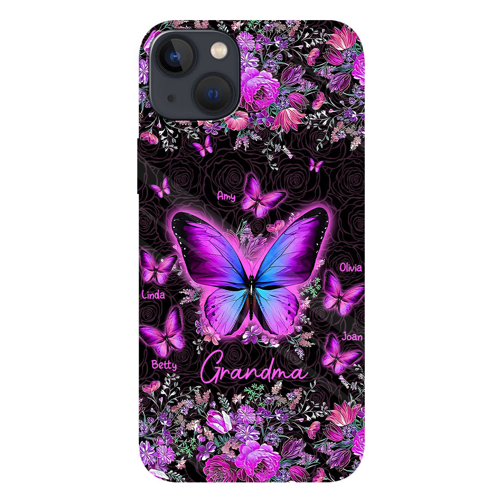 Coque de téléphone personnalisée « Papillons de grand-mère » avec impression intégrale