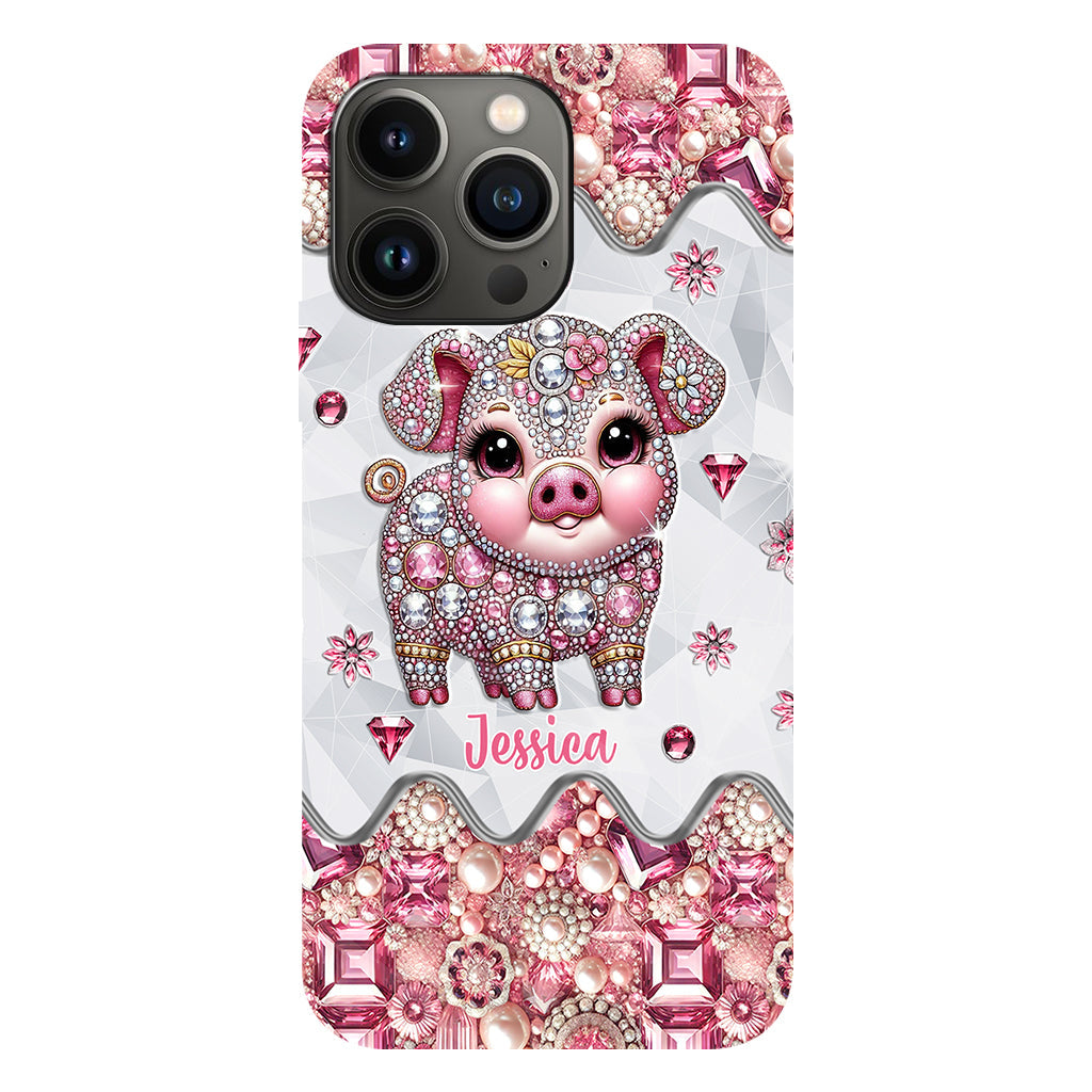 Coque de téléphone personnalisée pour amoureux des cochons - Mignon Cochon - Impression intégrale