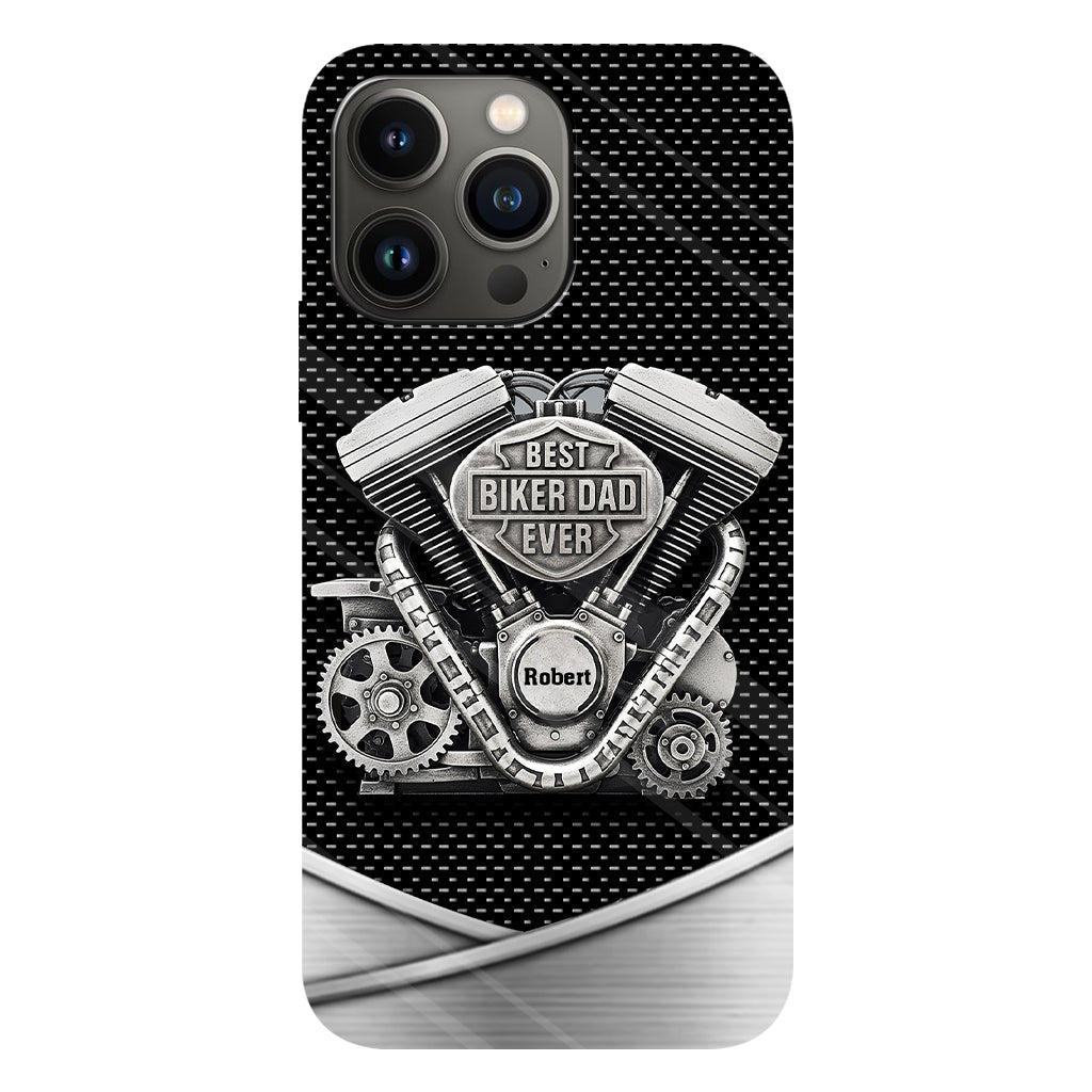 Best Dad Ever - Personalized Biker Full Print Phone Case