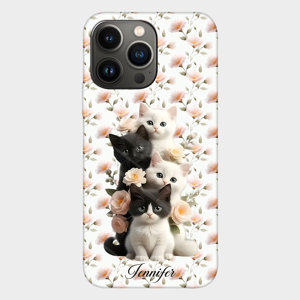 Adorables chatons - Coque de téléphone personnalisée avec motif chat intégral