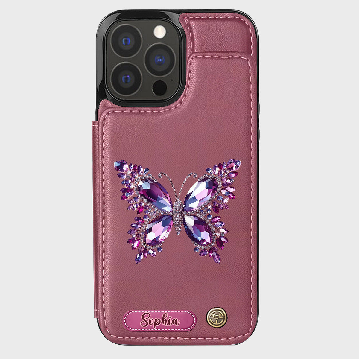 Magnifique papillon - Étui portefeuille personnalisé pour téléphone avec papillon