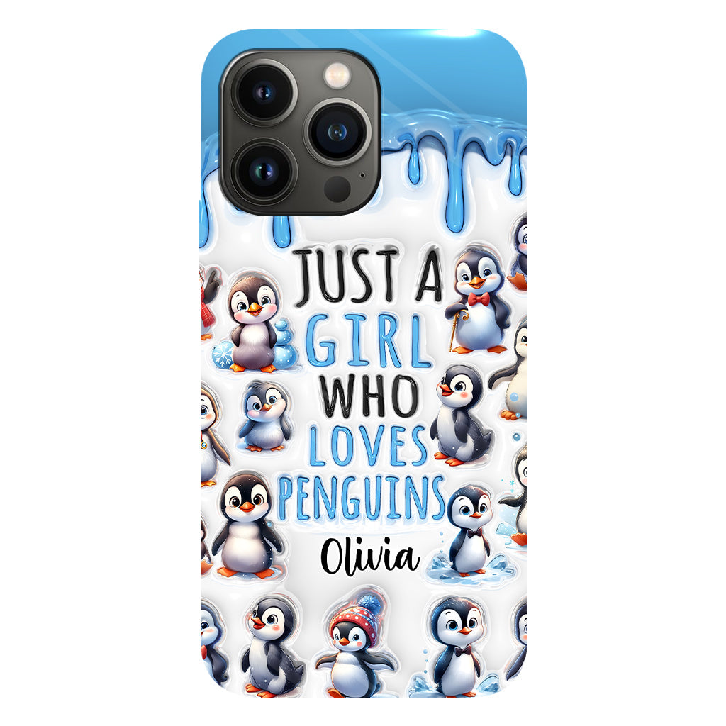 Just A Girl Who Loves Penguins - Personalized Penguin Lover Full Print Phone Case