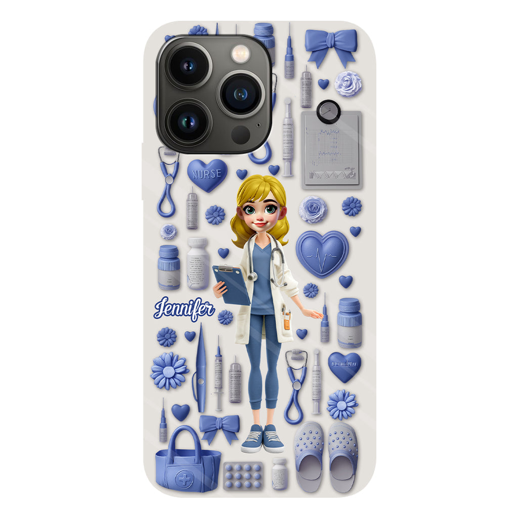 Le métier d'infirmière est un travail de cœur - Coque de téléphone personnalisée avec impression intégrale pour infirmière