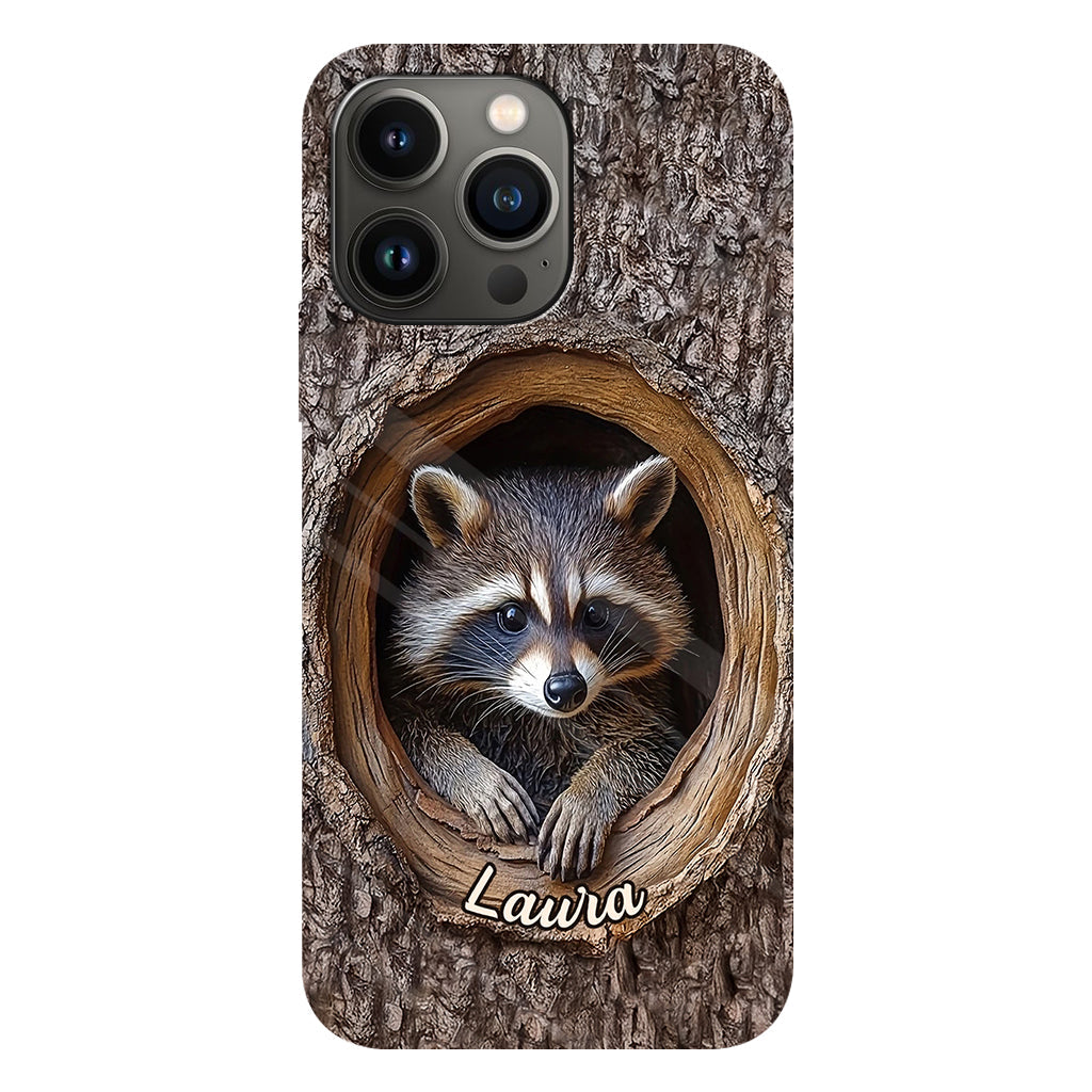 Adorable Raccoon - Personalized Raccoon Full Print Phone Case
