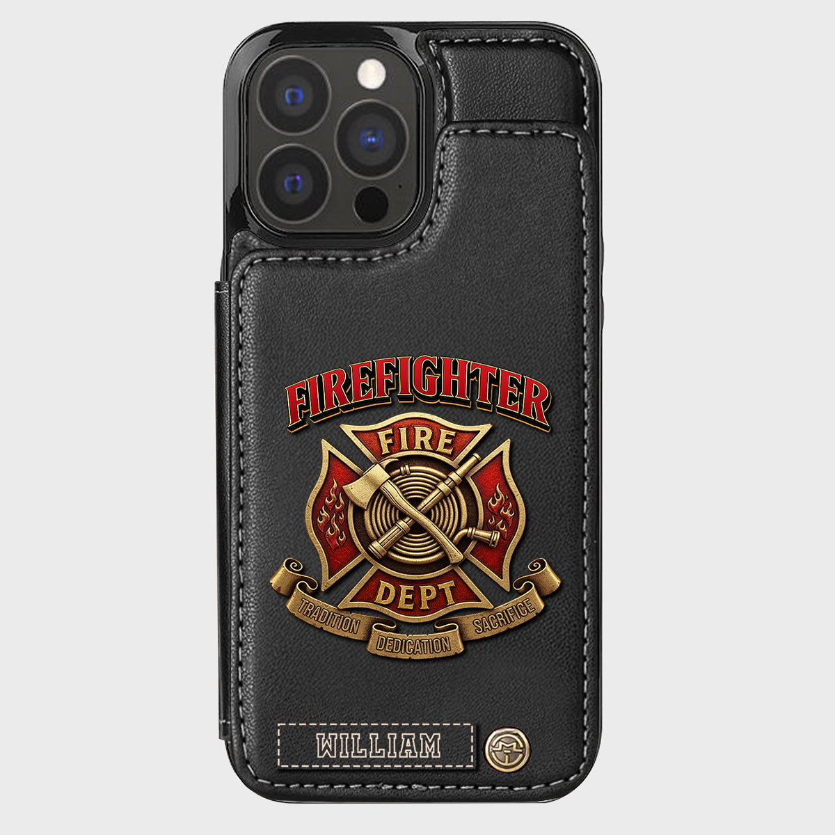 Fier pompier - Étui portefeuille personnalisé pour téléphone portable - Pompier