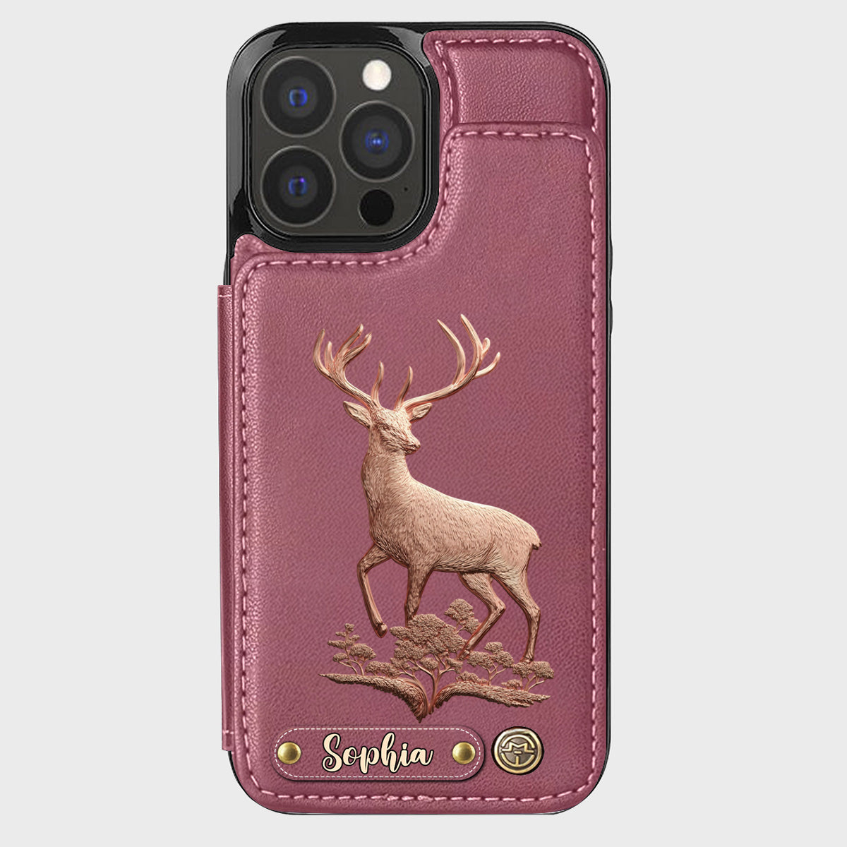 Étui portefeuille personnalisé Country Girl - Étui de téléphone à motif chasse