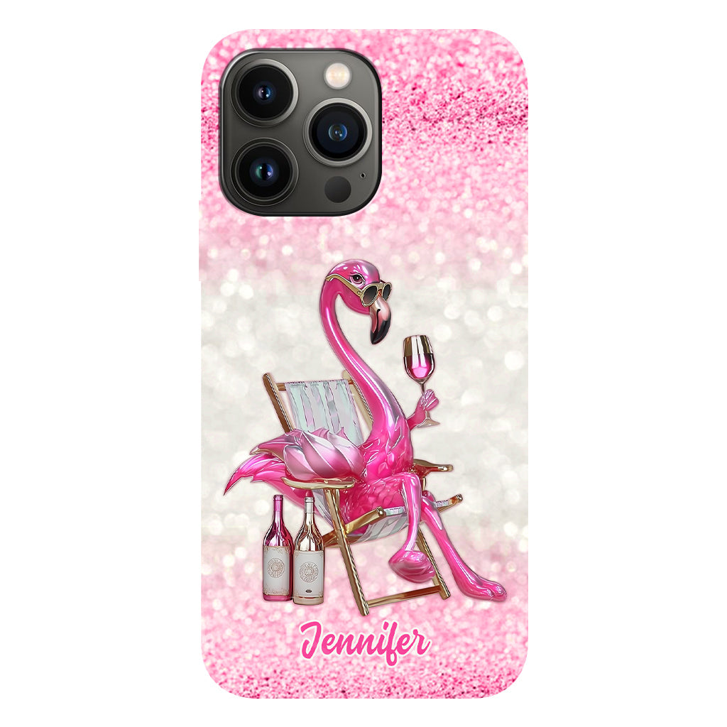 Be a Flamingo In a Flock of Pigeons - Personalized Flamingo Full Print Phone Case