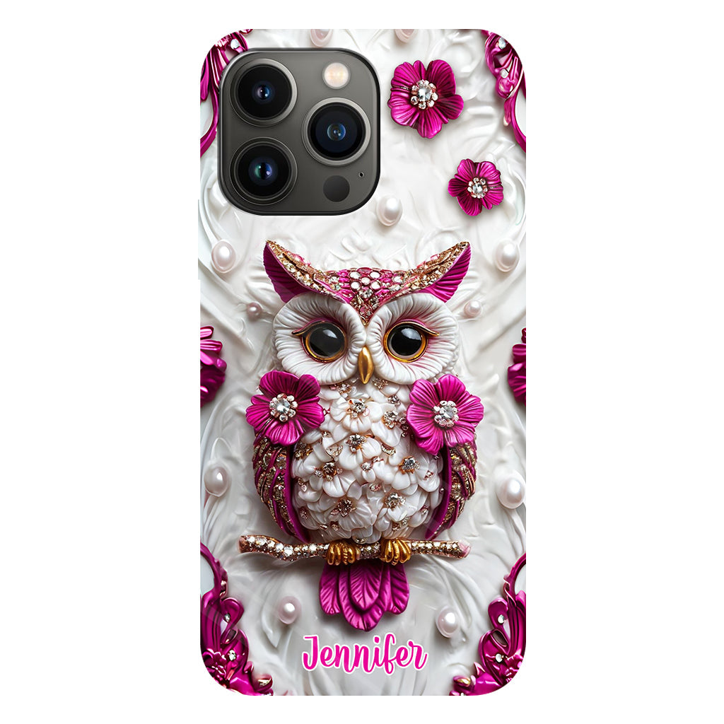 Magnifique hibou - Coque de téléphone personnalisée avec motif hibou intégral