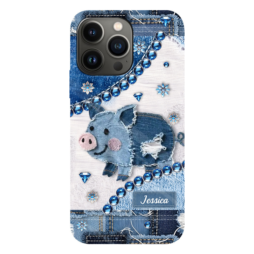 Coque de téléphone personnalisée pour amoureux des cochons - Cochon mignon - Impression intégrale