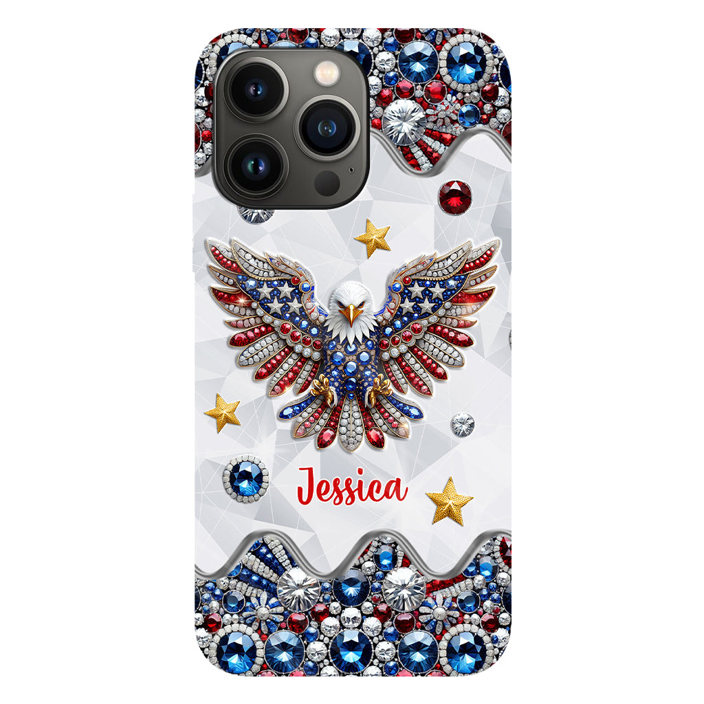Patriotic Eagle - Personalized Bald Eagle Full Print Phone Case