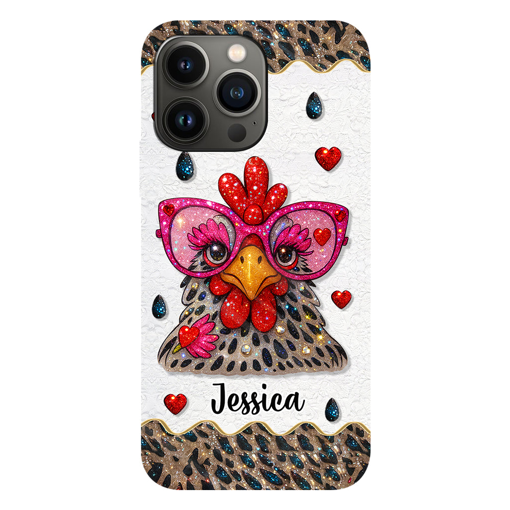 Crazy Chicken Lady - Personalized Chicken Full Print Phone Case