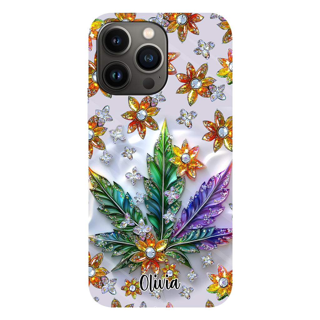 Belle feuille - Coque de téléphone personnalisée avec motif cannabis