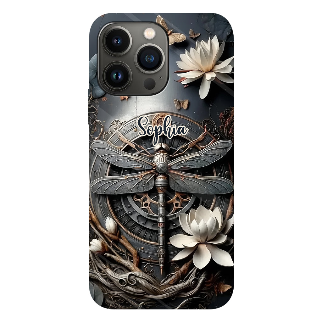 Black Dragonfly - Personalized Dragonfly Full Print Phone Case