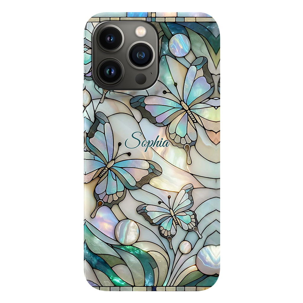Coque de téléphone personnalisée avec motif papillons « J’adore les papillons »