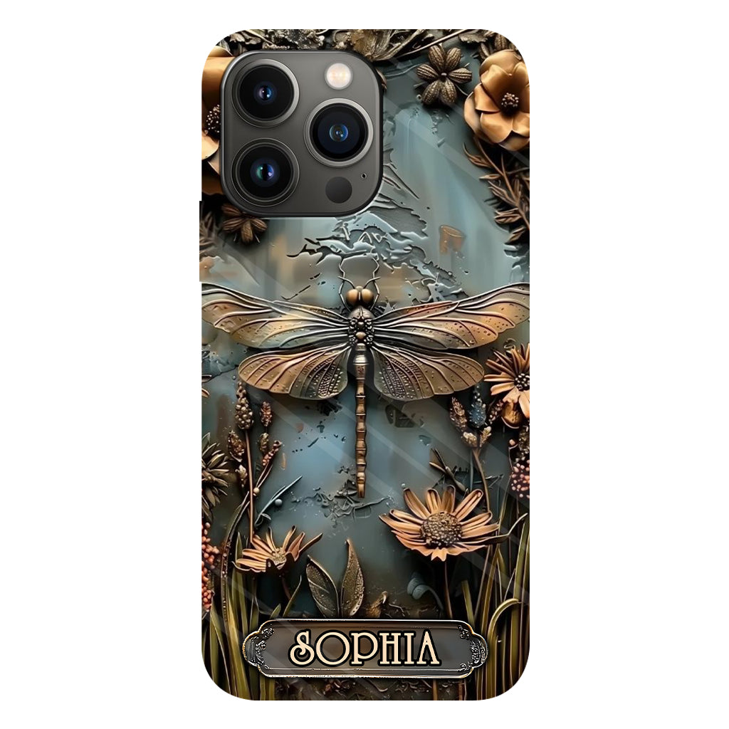 Magnifique libellule, papillon, colibri - Coque de téléphone personnalisée avec impression intégrale sur le thème du jardinage
