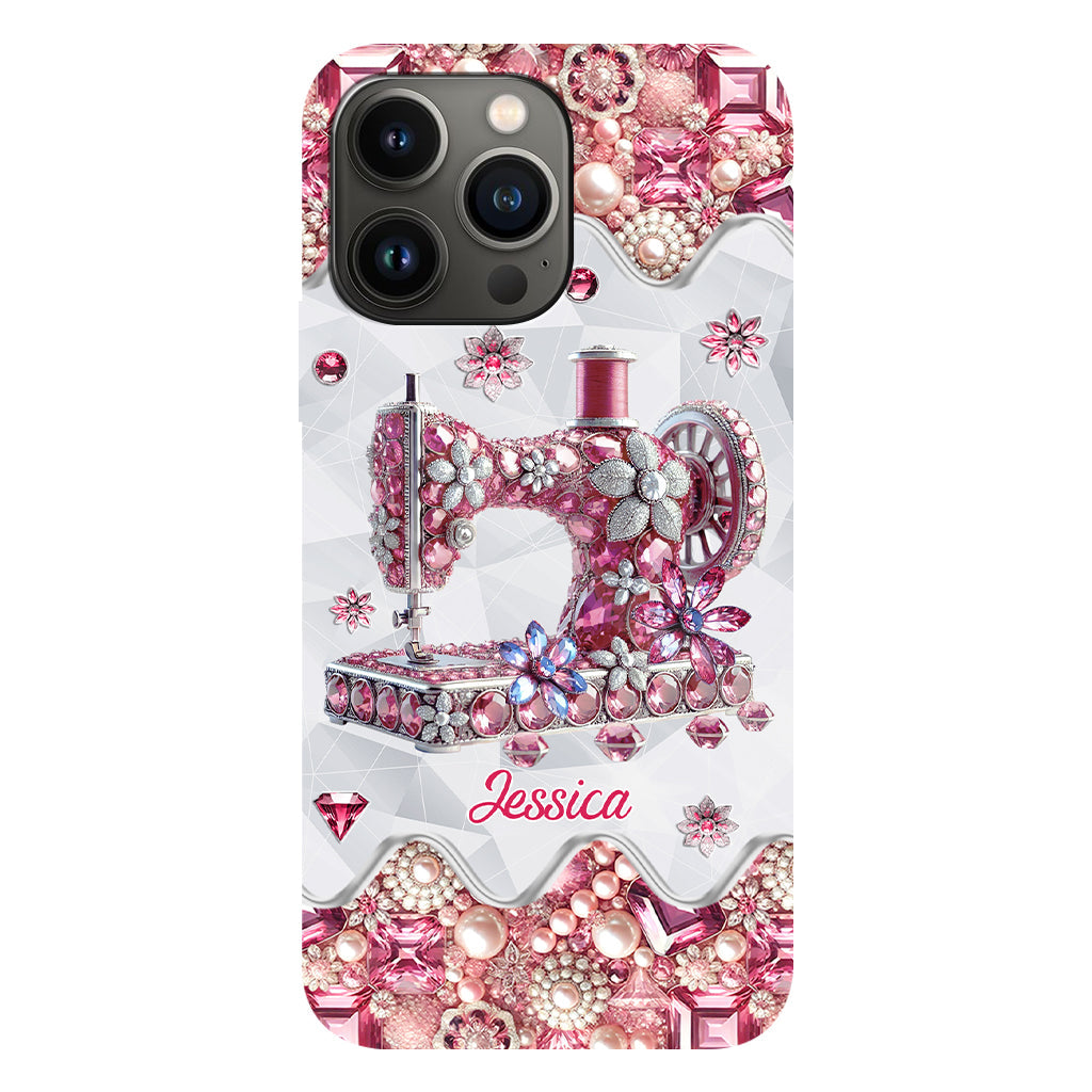 Coque de téléphone personnalisée « Juste une fille qui aime coudre » avec impression intégrale