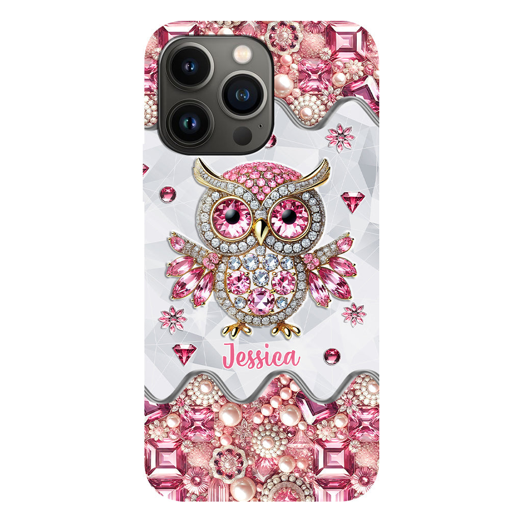 Juste une fille qui aime les hiboux - Coque de téléphone personnalisée avec motif hibou