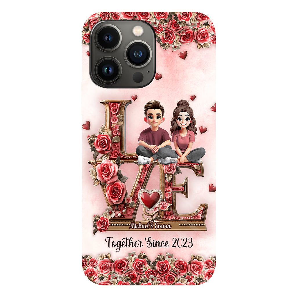 Je t'aimerai toujours - Coque de téléphone personnalisée pour couple avec impression intégrale