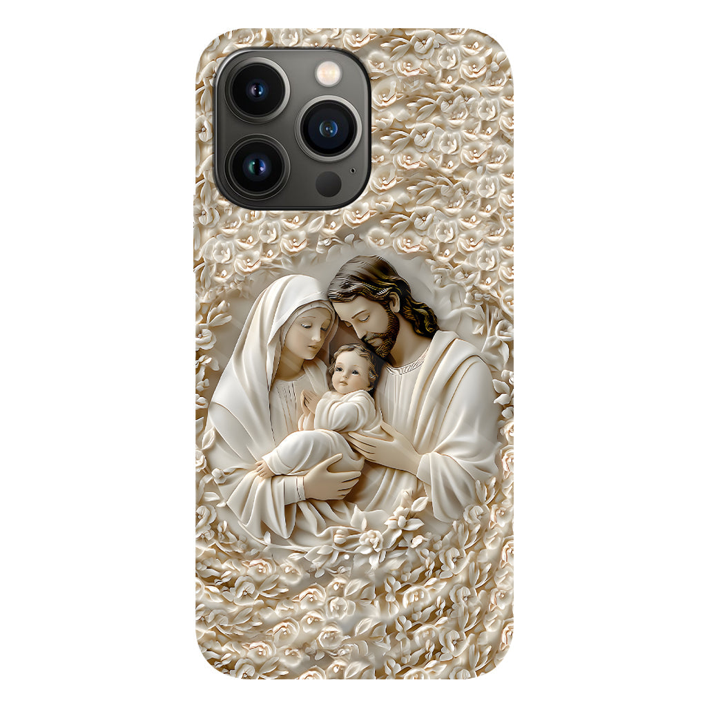La Sainte Famille - Coque de téléphone personnalisée avec impression chrétienne intégrale