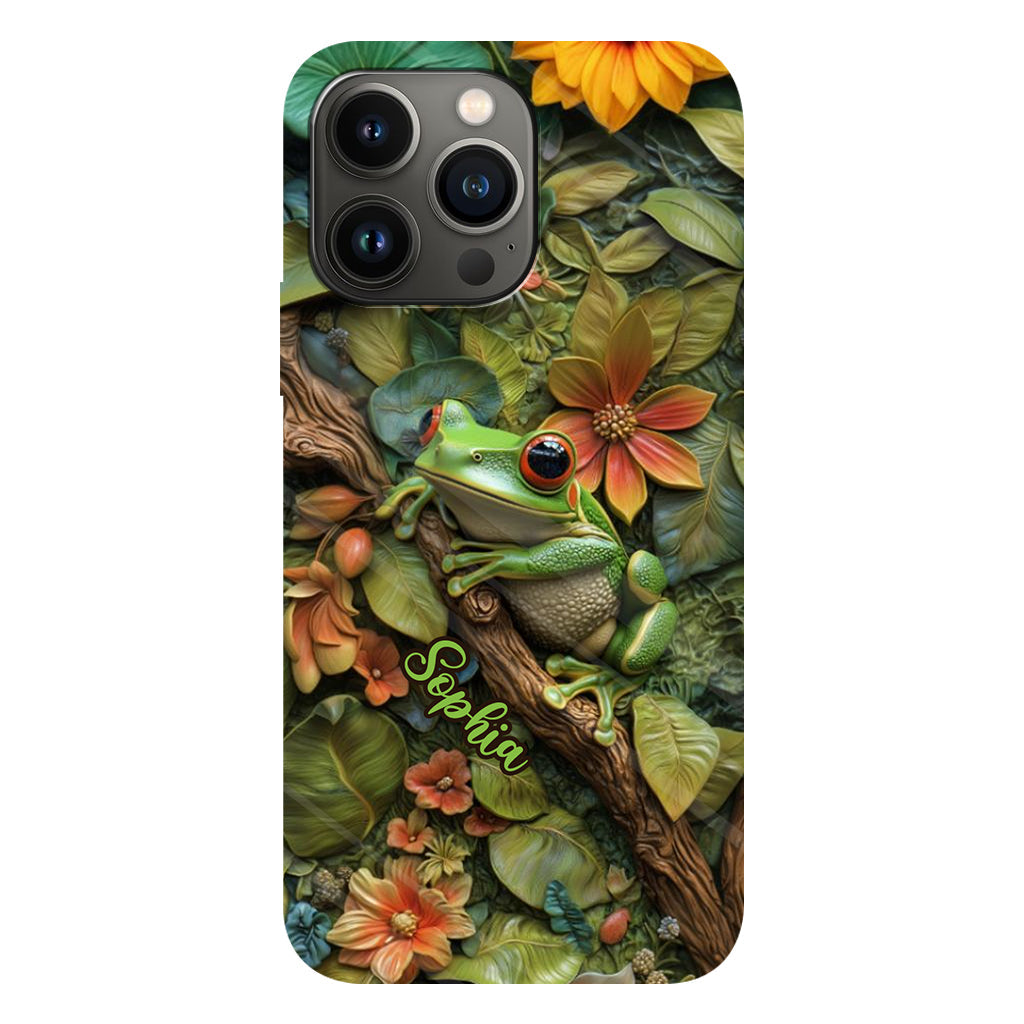 Adorable Grenouille - Coque de téléphone personnalisée avec imprimé grenouille