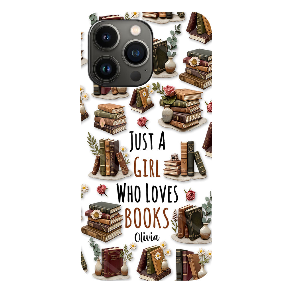 Just A Girl Who Loves Books - Personalized Book Full Print Phone Case