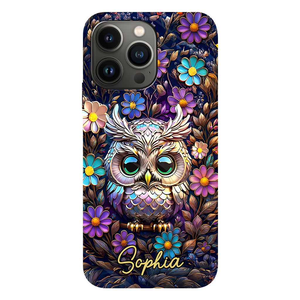Coque de téléphone personnalisée avec motif hibou mignon